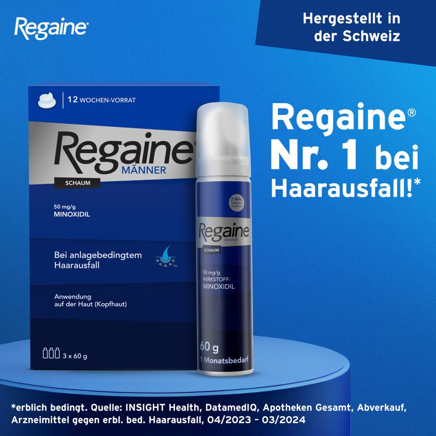 Regaine Schaum Oder Lösung Was Ist Besser Regaine® Männer Schaum 3 Monats-Vorrat 3x60 g - shop-apotheke.com