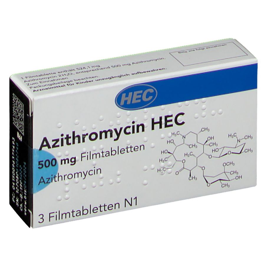 Azithromycin HEC 500 mg 3 St - shop-apotheke.com
