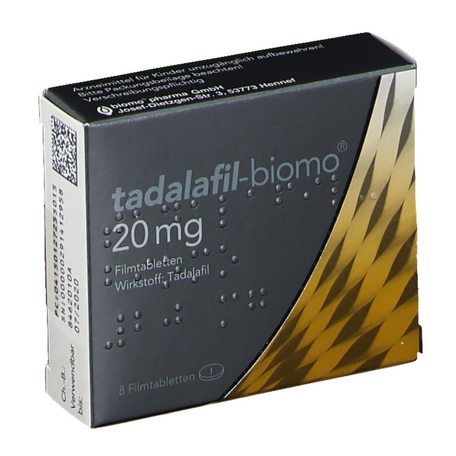 Tadalafil-biomo® 20 Mg 8 St - Shop-apotheke.com