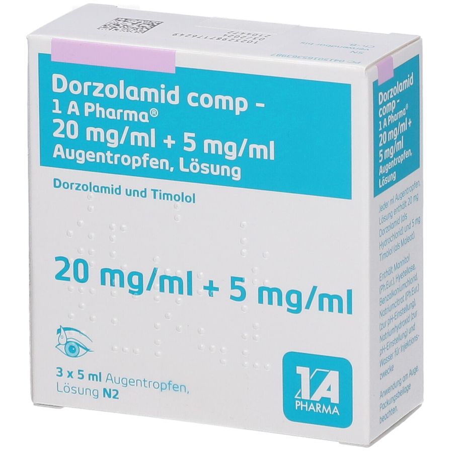 Dorzolamid comp - 1 A Pharma® 20 mg/ml + 5 mg/ml 3x5 ml - shop-apotheke.com