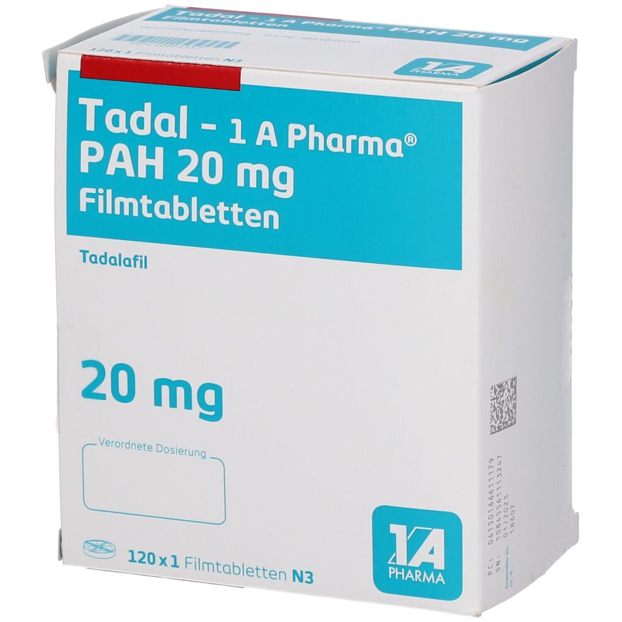Tadal - 1 A Pharma® PAH 20 mg 120 St - shop-apotheke.com