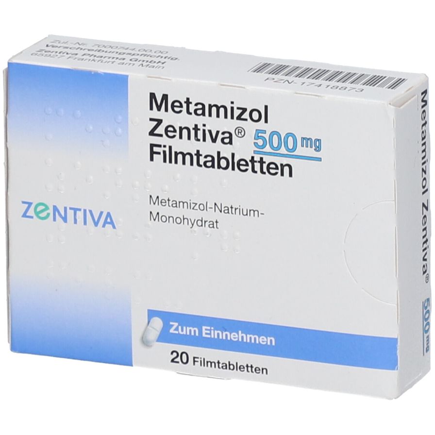 METAMIZOL Zentiva 500 mg Filmtabletten 20 St - shop-apotheke.com