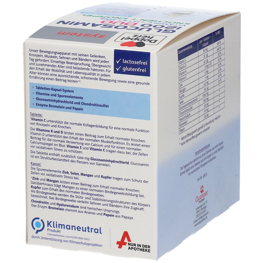 Doppelherz System GLUCOSAMIN 1200 DUO 120 St Shop Apotheke Com