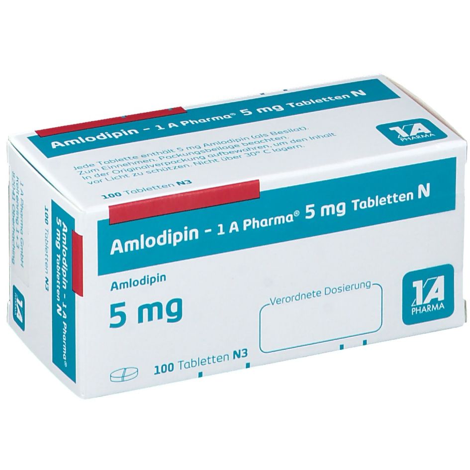 Amlodipin - 1 A Pharma® 5 mg N 100 St - shop-apotheke.com