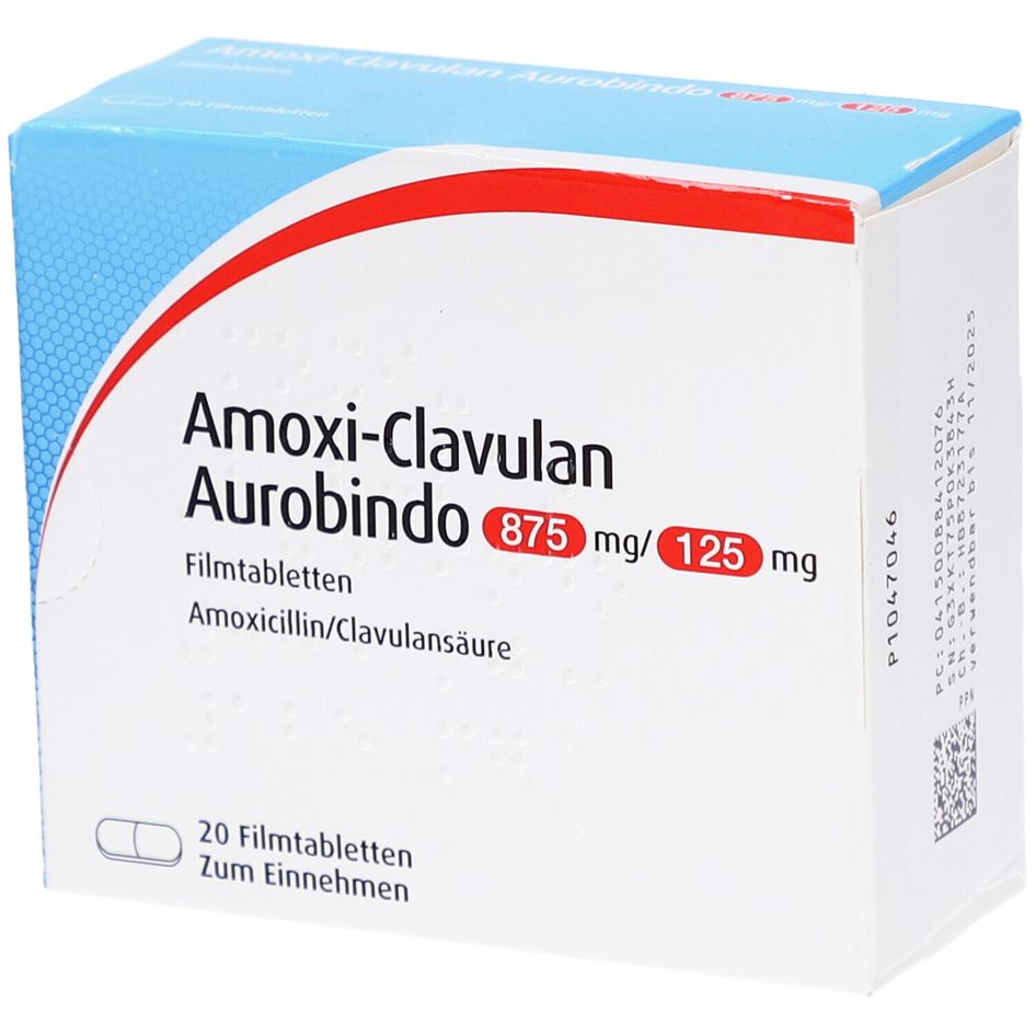 AmoxiClavulan Aurobindo 875 mg/125 mg 20 St