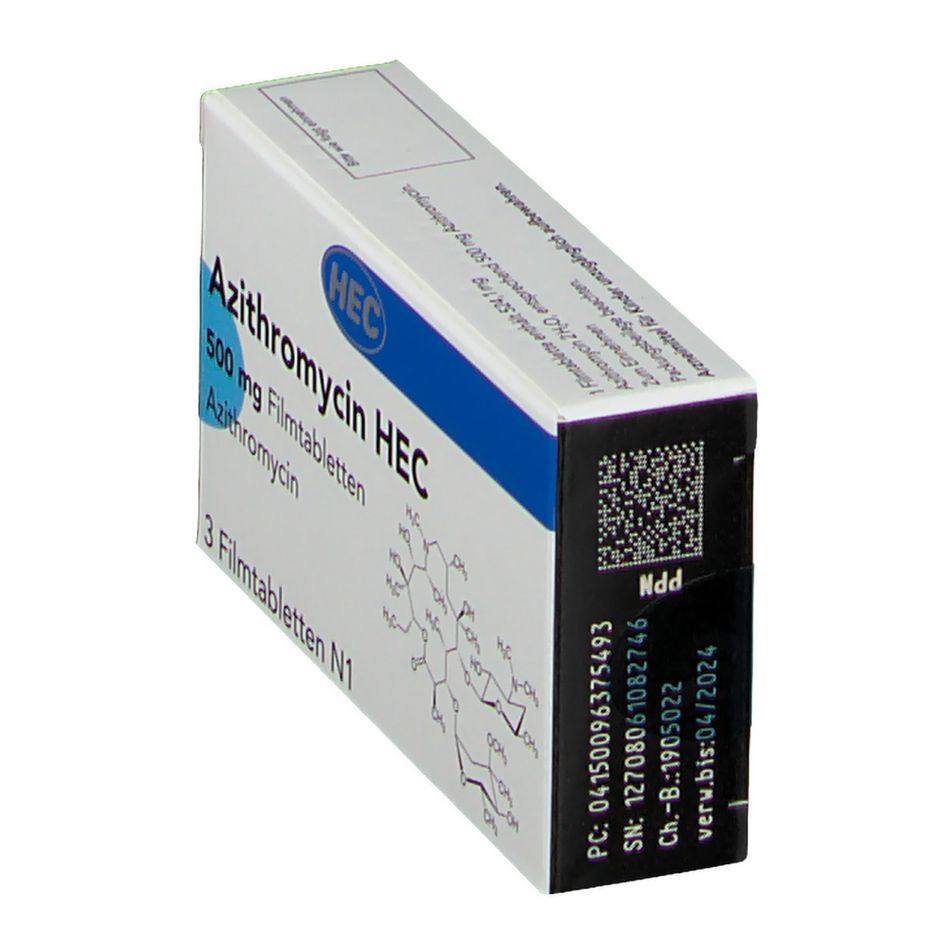 Azithromycin HEC 500 mg 3 St - shop-apotheke.com