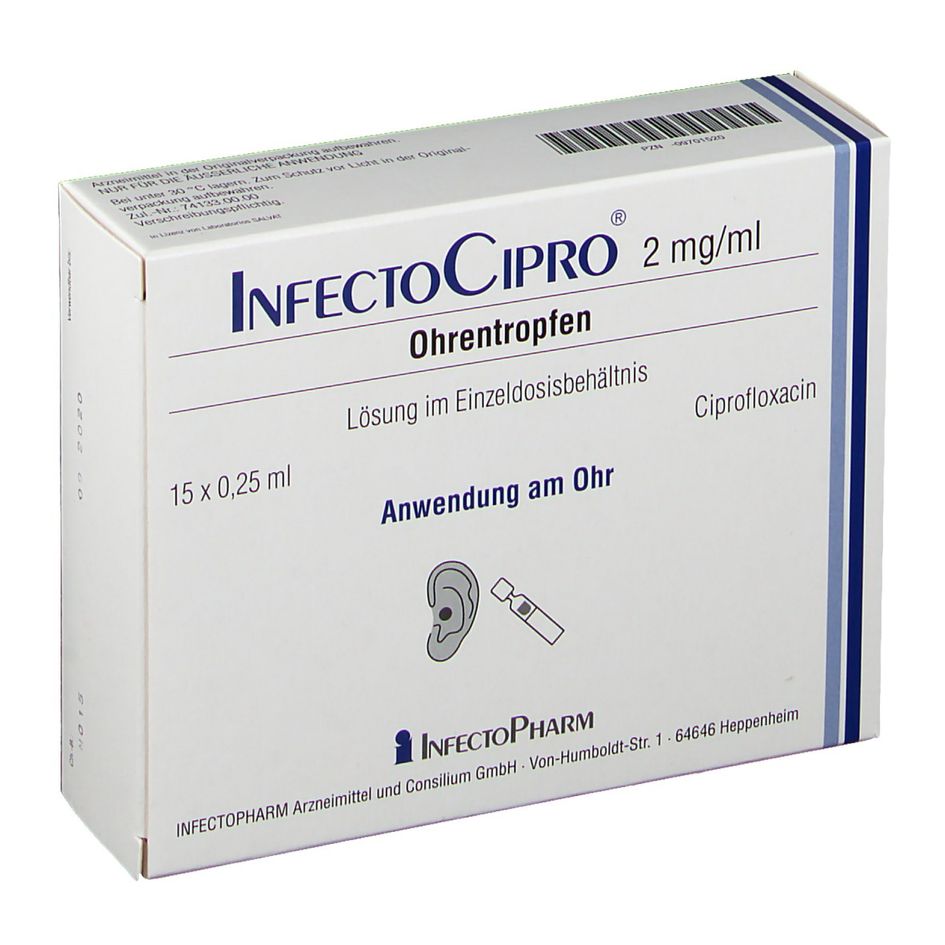 InfectoCipro® 2 mg/ml 15x0,25 ml