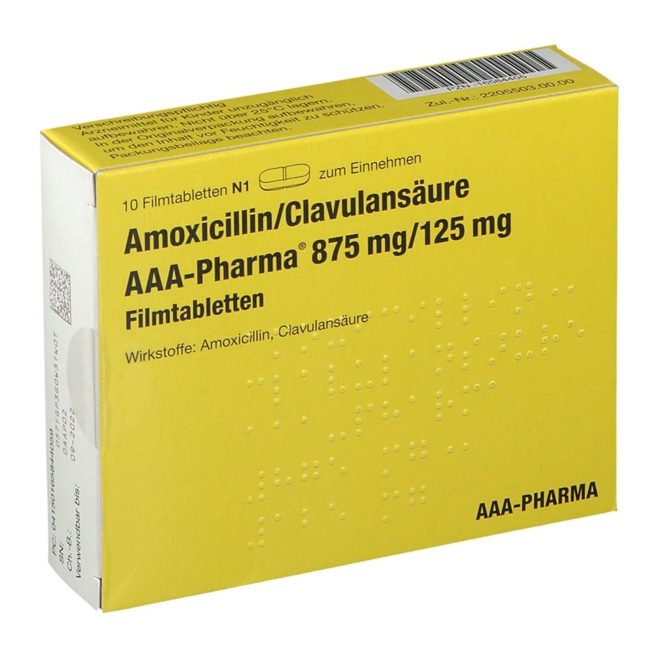 Amoxicillin clavulans ure AAA Pharma 875 Mg 125 Mg 10 St Shop amoxicillin-clavulans-ure-aaa-pharma-875-mg-125-mg-10-st-shop