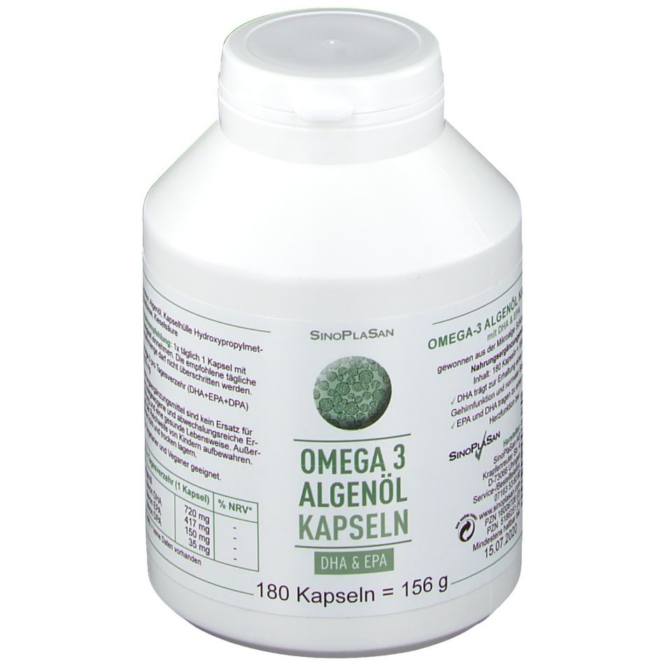 SinoPlaSan Omega 3 Algenöl DHA+EPA 180 St SHOP APOTHEKE