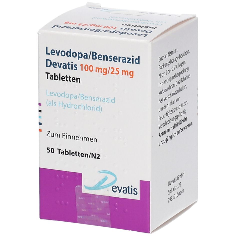 Levodopa/Benserazid Devatis 100 mg/25 mg 50 St - shop-apotheke.com