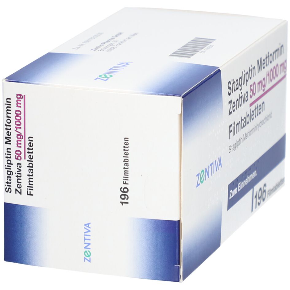 SITAGLIPTIN Metformin Zentiva 50 mg/1000 mg FTA 196 St - shop-apotheke.com