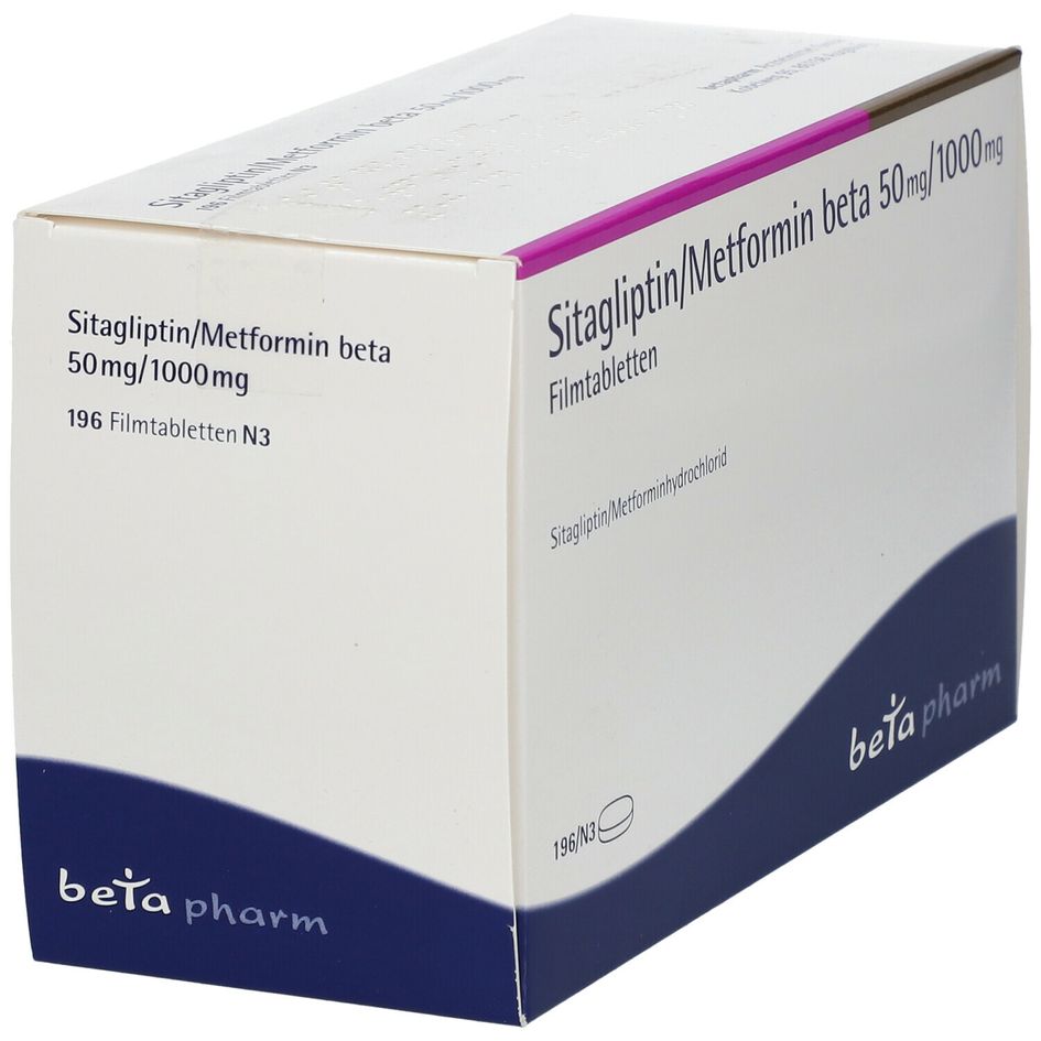 SITAGLIPTIN/Metformin Beta 50 Mg/1000 Mg Filmtabl. 196 St - Shop ...