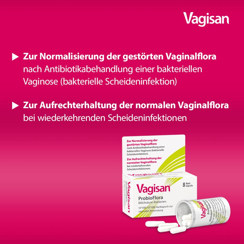 Vagisan ProbioFlora MilchsäureBakterien Vaginalkapseln zum Aufbau der