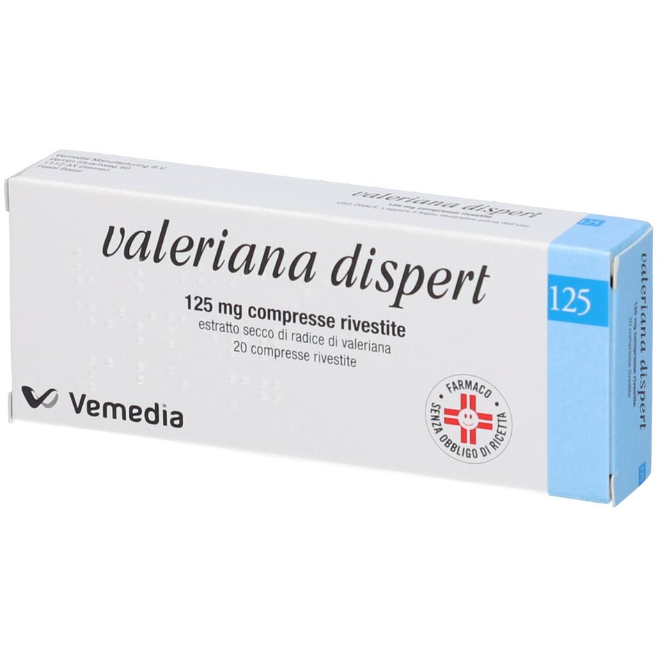 Valeriana Dispert 125 mg compresse rivestite 20 pz Redcare