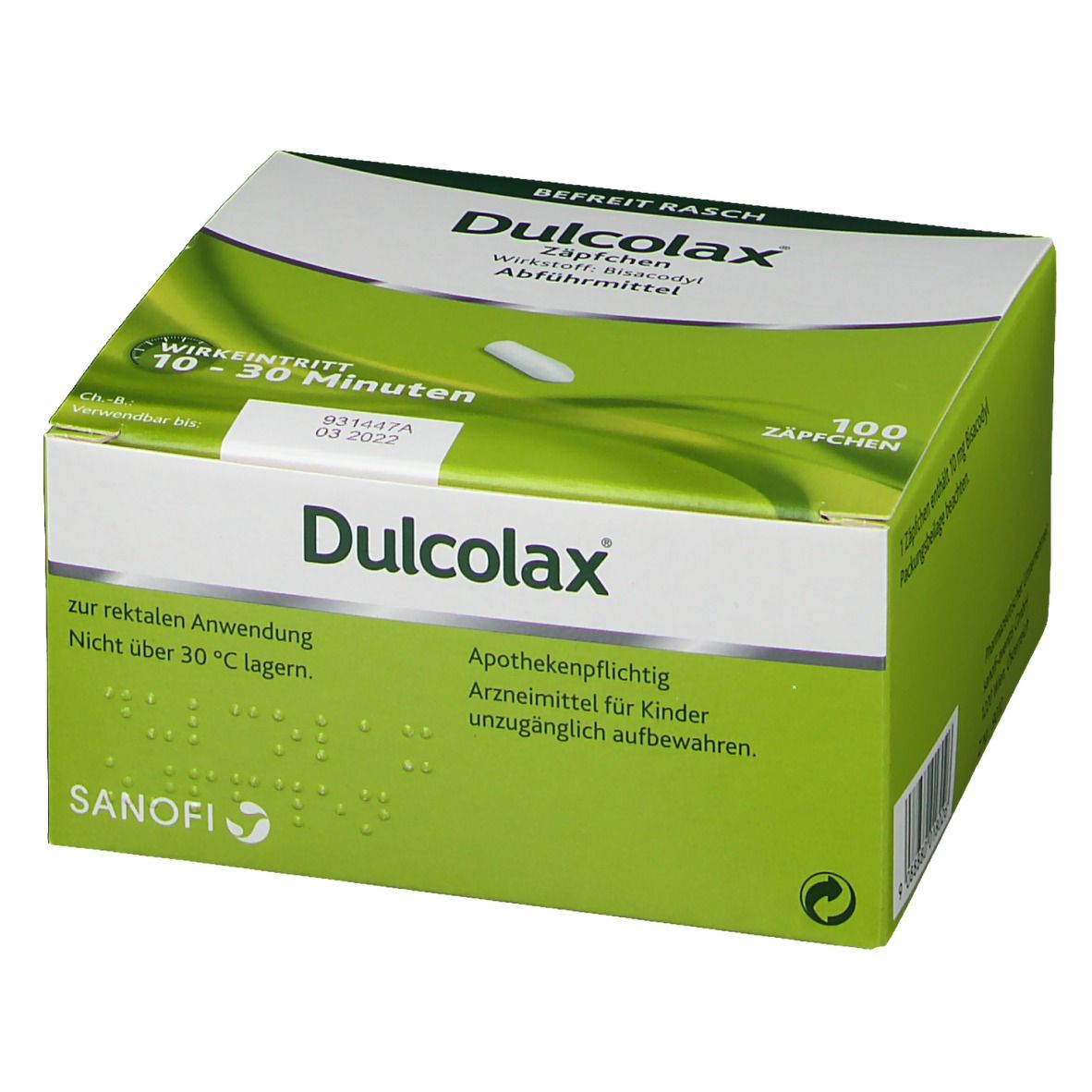 Dulcolax® Zäpfchen befreien rasch bei Verstopfung 100 St - shop-apotheke.at