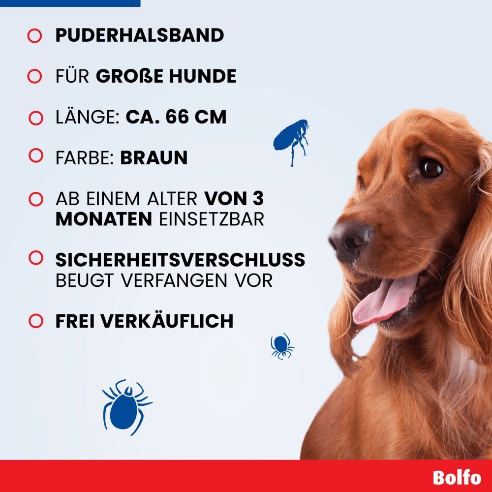 Bolfo® Zecken- und Flohschutzband braun für große Hunde