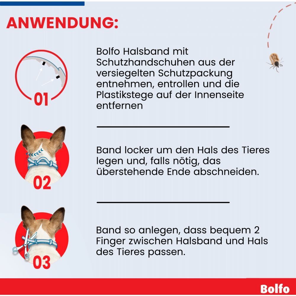 Bolfo® Zecken- und Flohschutzband braun für große Hunde