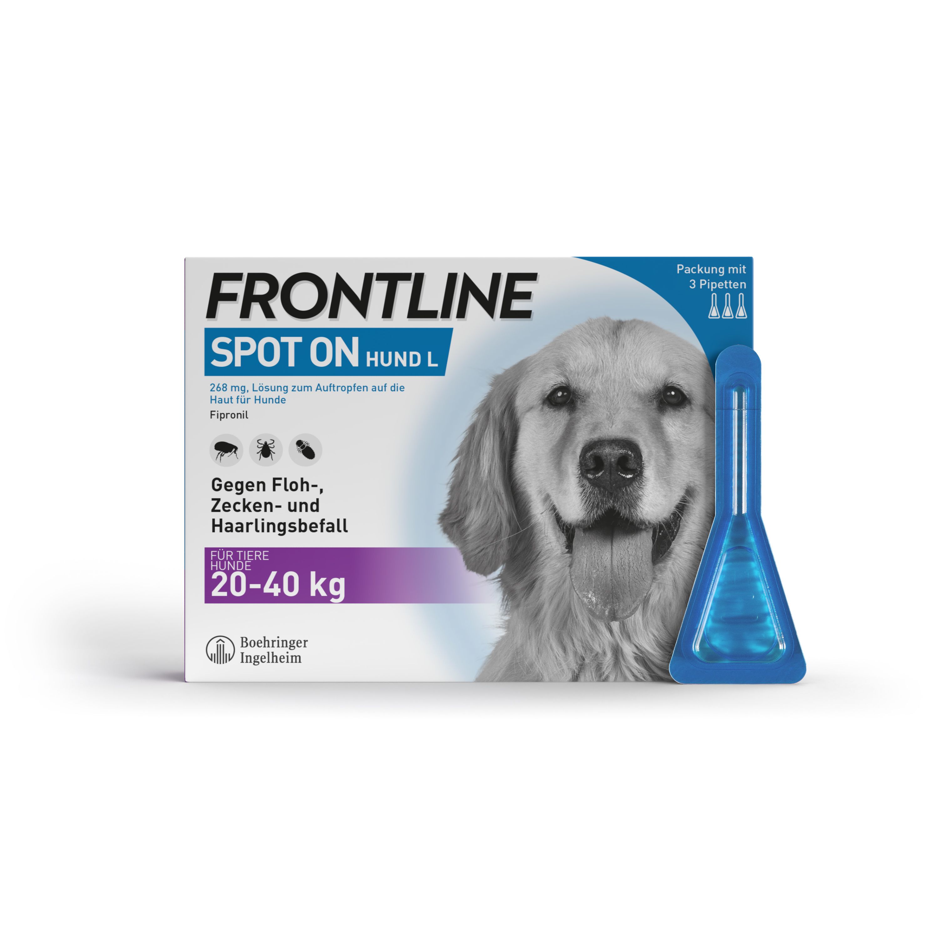 FRONTLINE Spot on gegen Zecken Flöhe Hund L 20-40kg 6 St - shop-apotheke.at