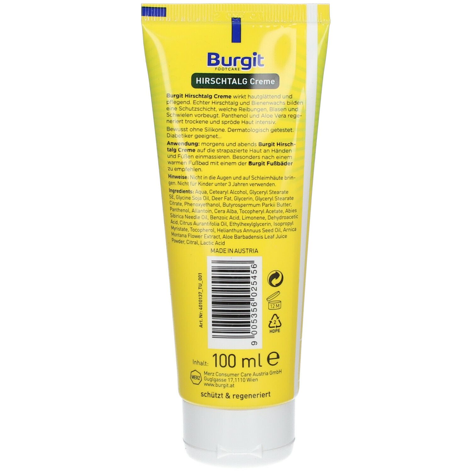 Burgit Hirschtalg CR 100 ml Creme