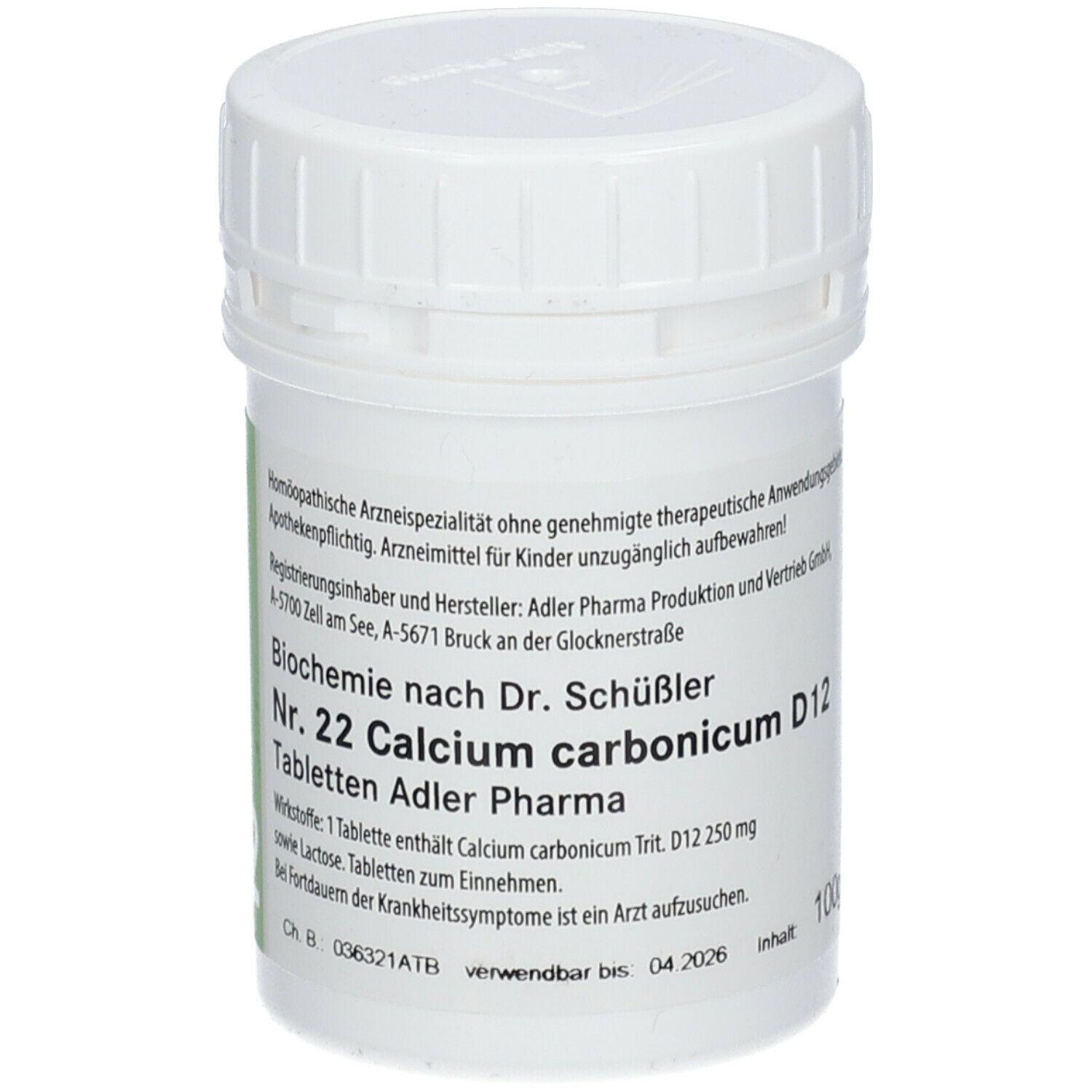 Adler Schüssler Salze Nr. 22 Calcium carbonicum D12