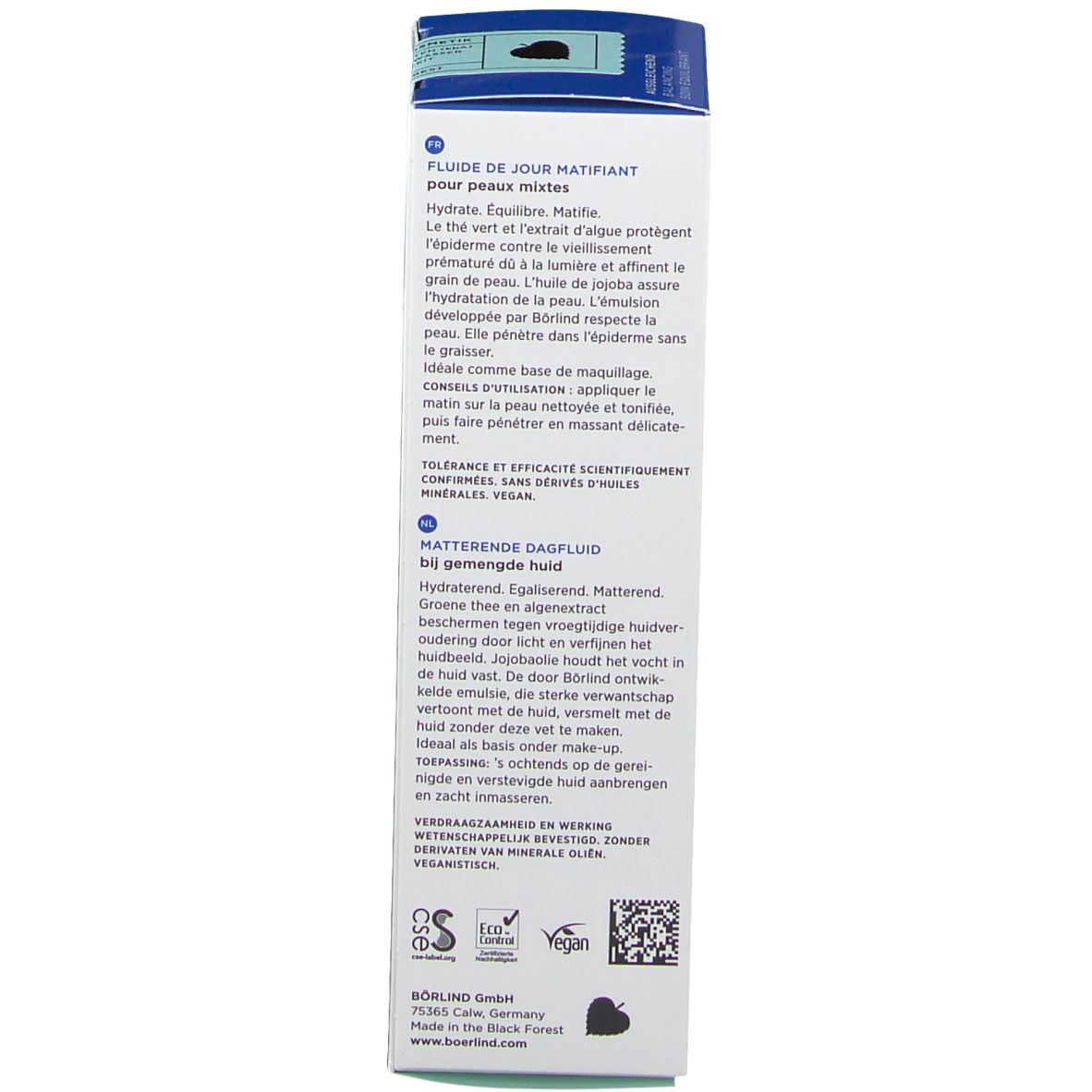BÖRLIND MISCHHAUT COMBINATION SKIN SYSTEM BALANCE Mattierendes Tagesfluid