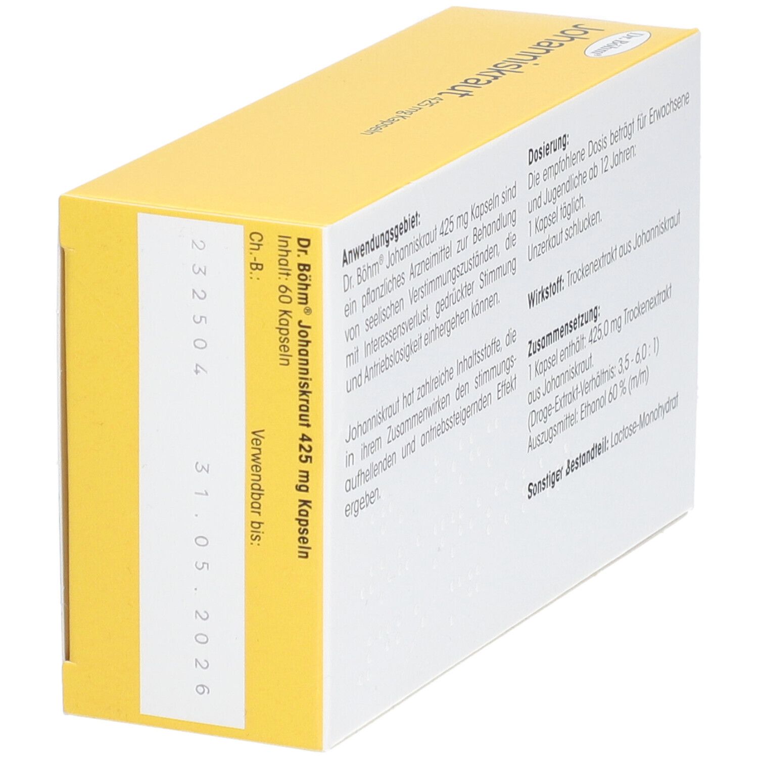 Dr Böhm® Johanniskraut 425 Mg 60 St Shop Apotheke At