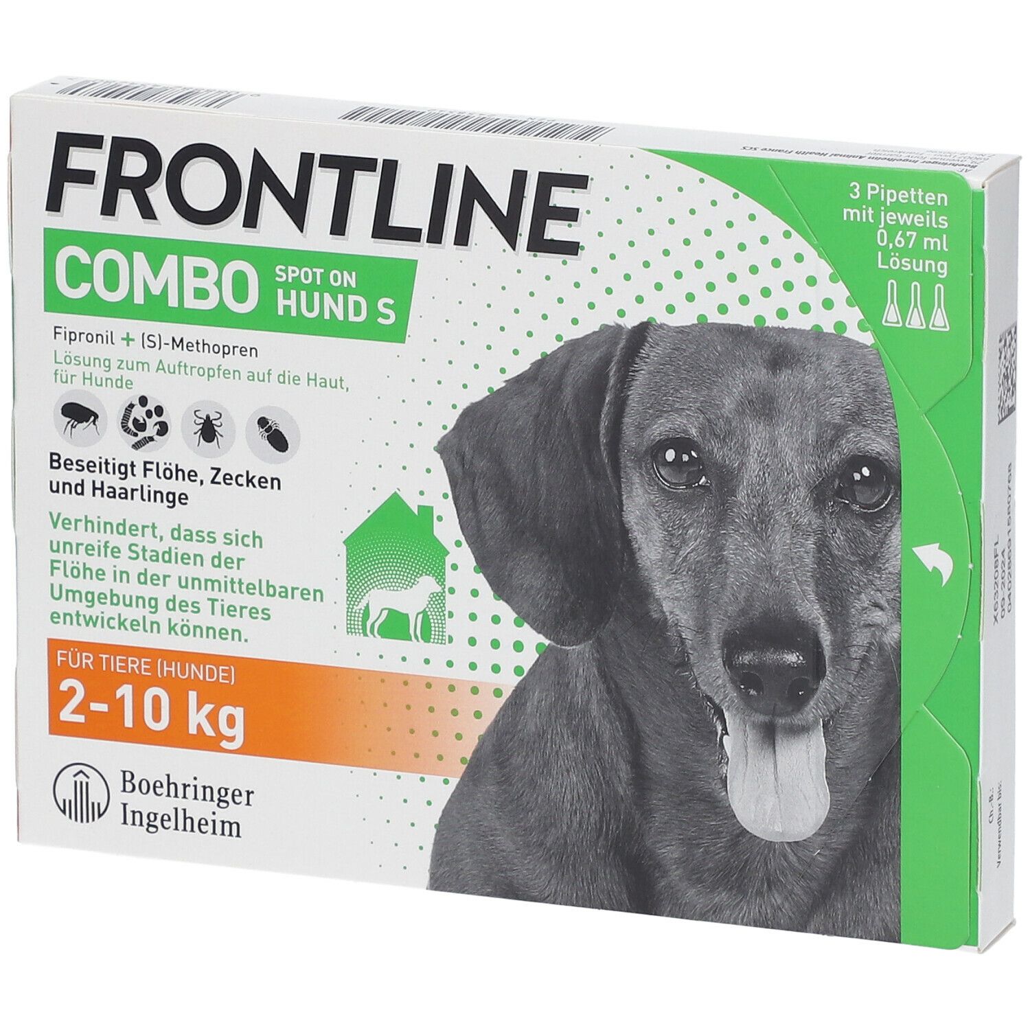 FRONTLINE COMBO® Spot on gegen Flöhe und Zecken Hund S 2-10kg