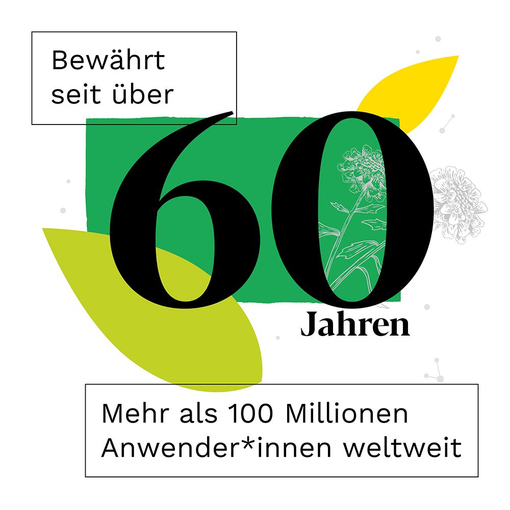 Text: Bewährt seit über 60 Jahren. Mehr als 100 Millionen Anwender weltweit.