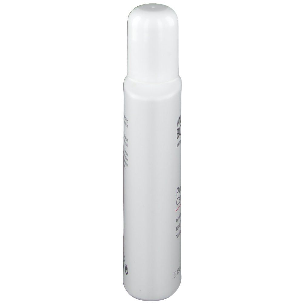 Weiße Flasche, Seitenansicht. Text auf der Flasche. Produktname nicht lesbar.