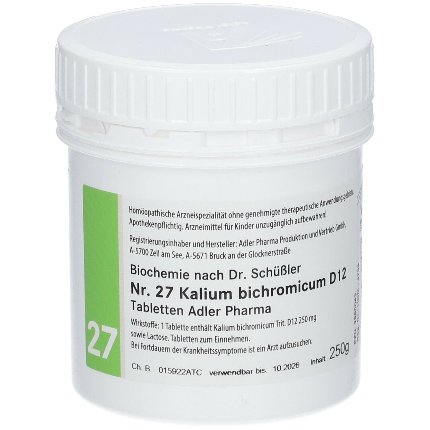 Adler Schüssler Salze Nr. 27 Kalium bichromicum D12