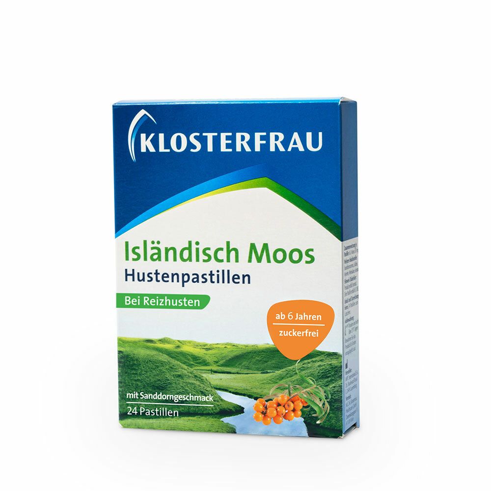 KLOSTERFRAU Isländisch Moos Hustenpastillen Sanddorngeschmack