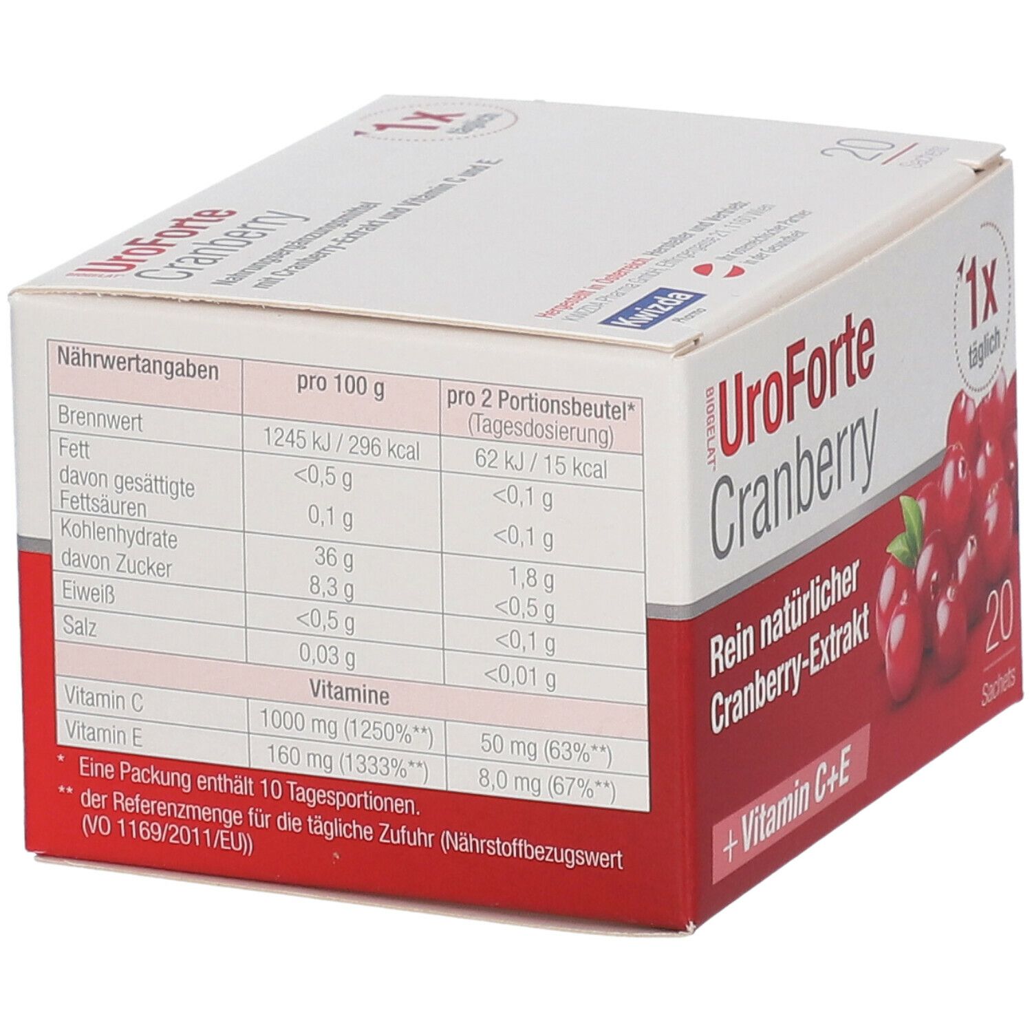 Cranberry Uroforte Granulat 20 2.50G St Beutel