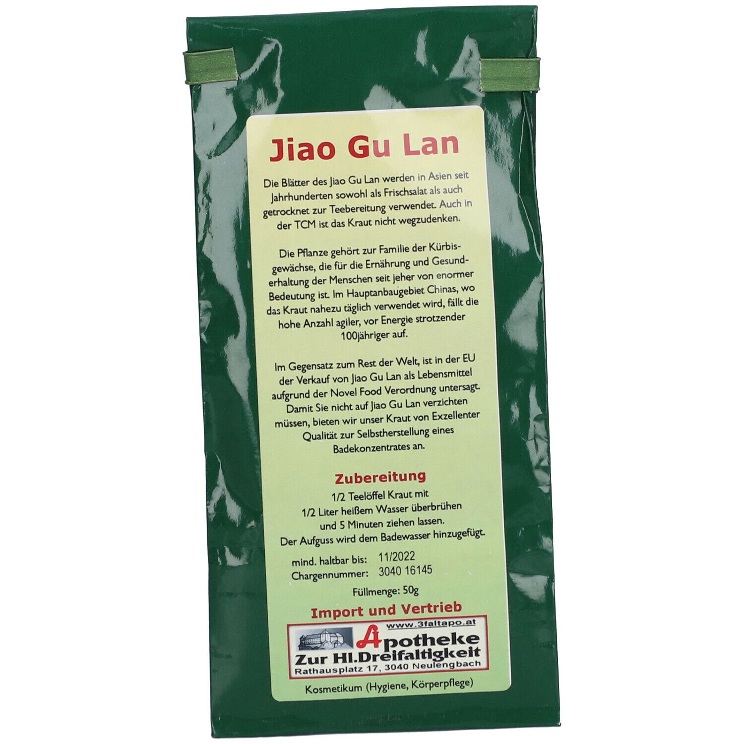 Jiao GU LAN TEE 1 50G 50 g Bad