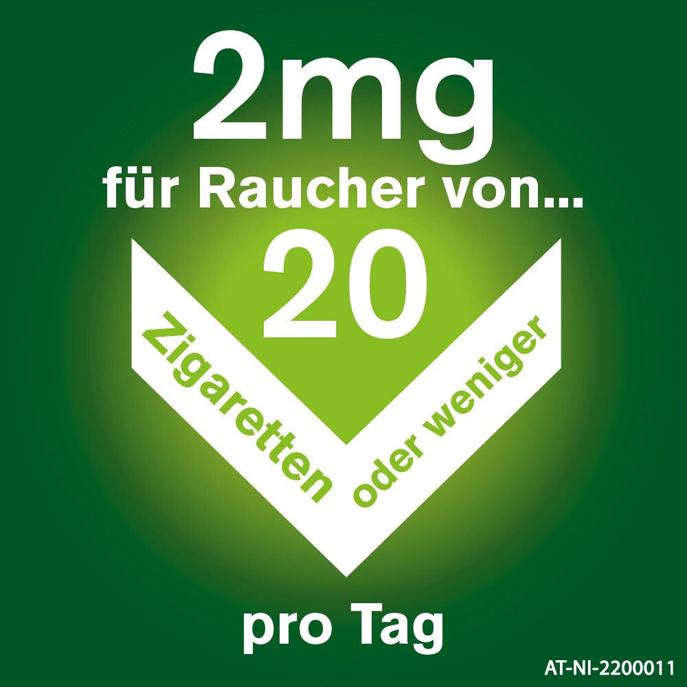 Hinweis: 2 mg für Raucher von bis zu 20 Zigaretten pro Tag.