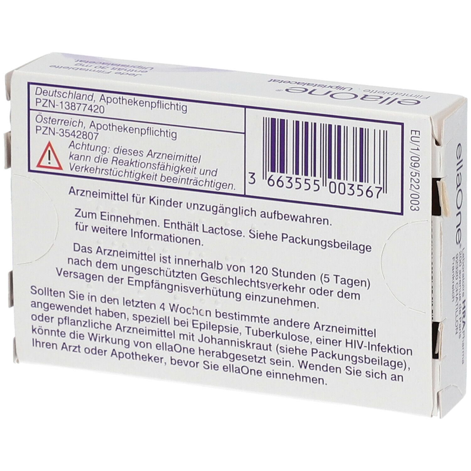 EllaOne® 30 Mg Notfallverhütung 1 St - Shop-apotheke.at