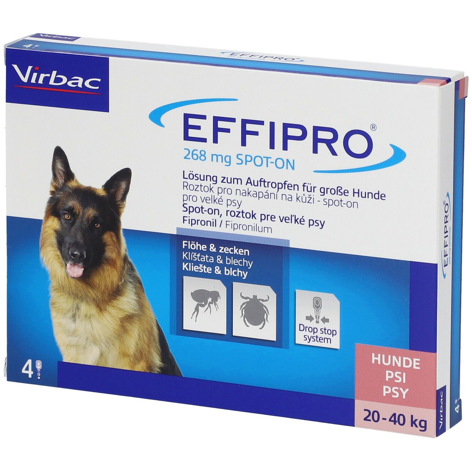 EFFIPRO® 268 mg Lösung zum Auftropfen für große Hunde 20-40 kg