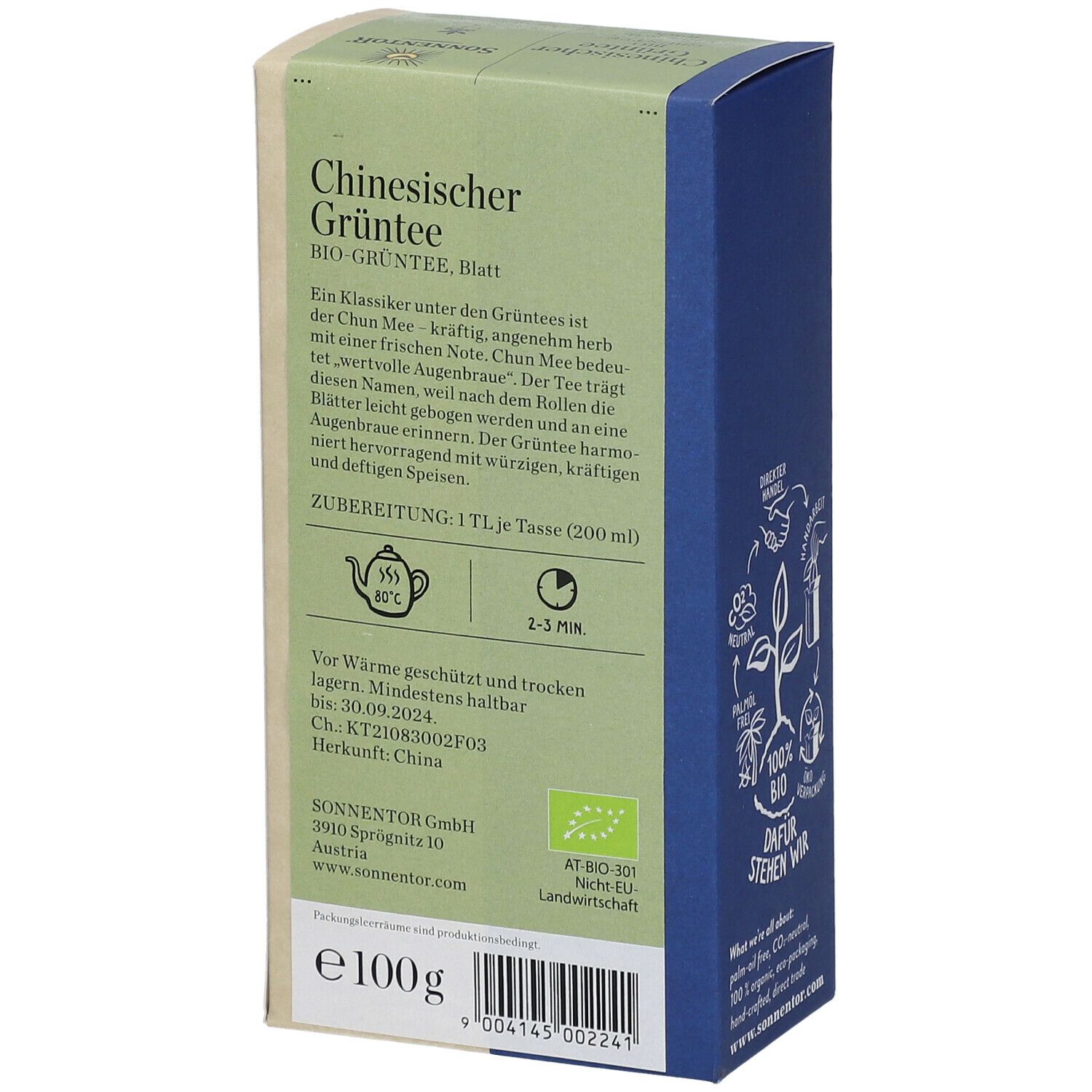 Sonnentor Gruentee Chin 100 g Tee