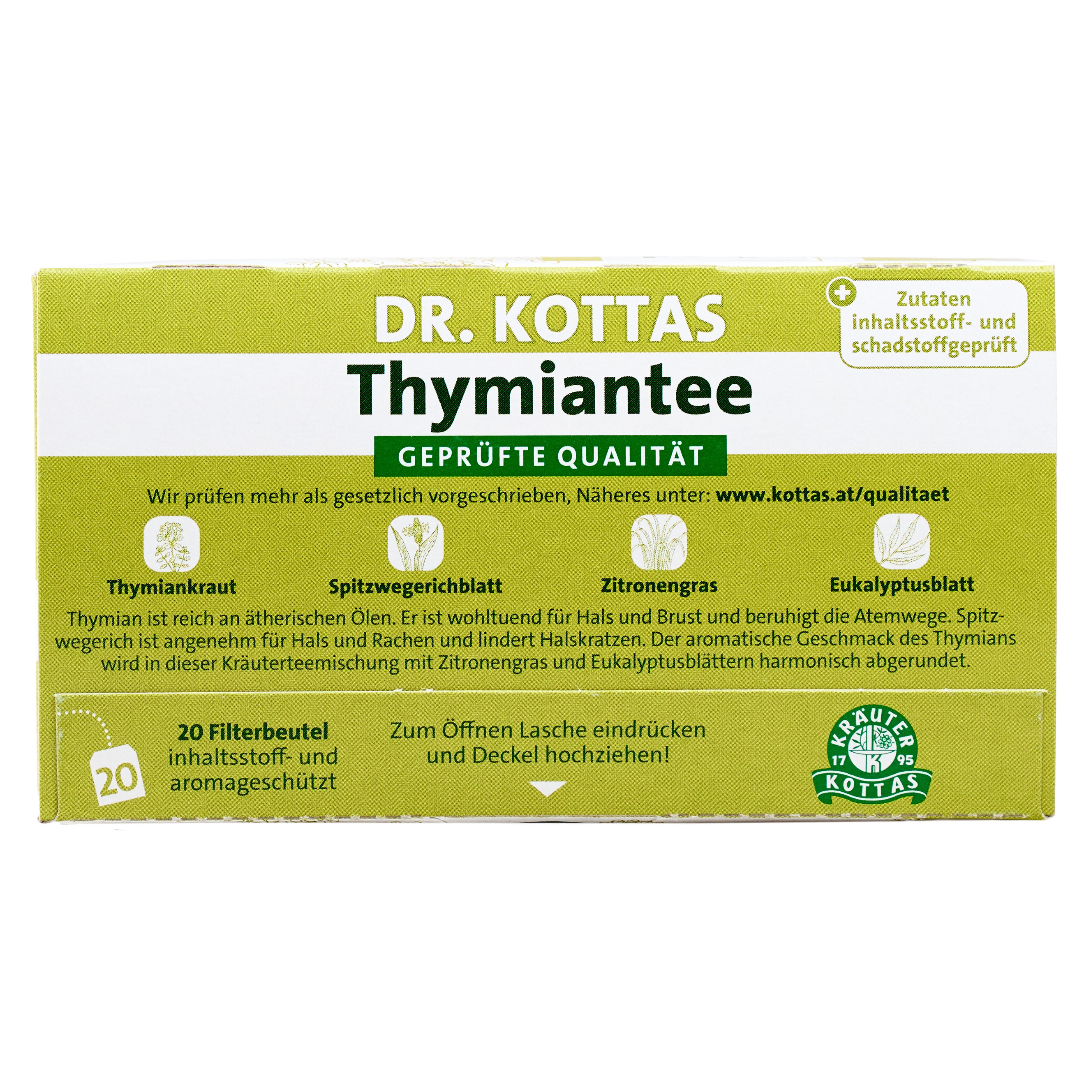Dr.kottas Thymiantee mit Spitzwegerich und Eukalyptus 20 St