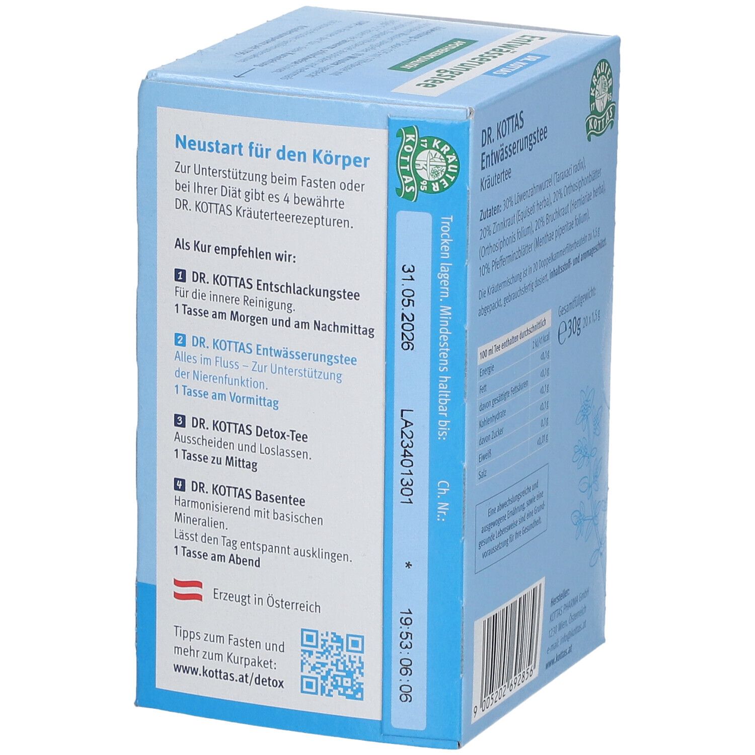 Dr. Kottas Entwässerungstee 20 St - Shop Apotheke