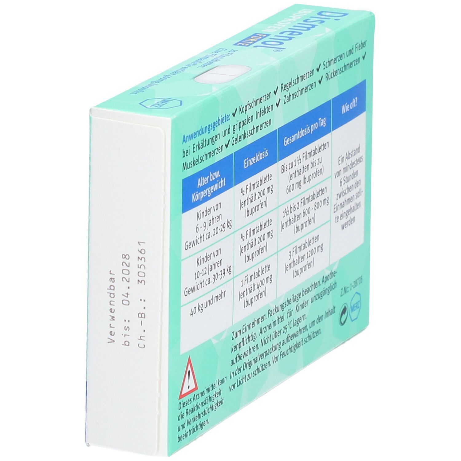 Dismenol-Ibuprofen 400 mg Forte Filmtabletten