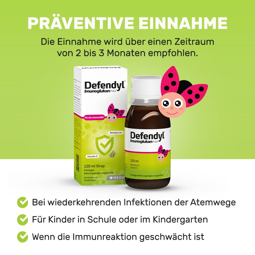 Defendyl-Imunoglukan P4H® Sirup für Ihr Immunsystem