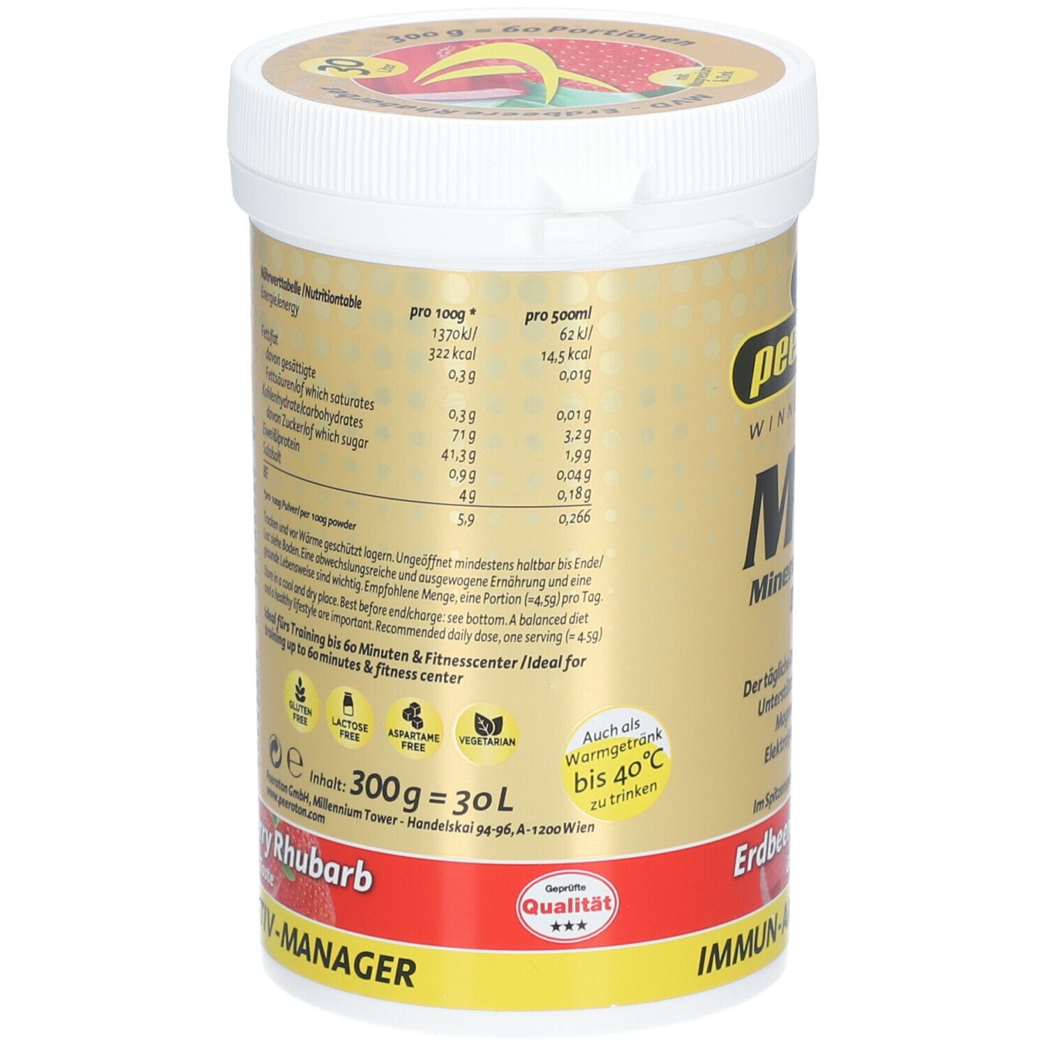 peeroton® MVD Minderal Vitamin Drink Erdbeere Rhabarber