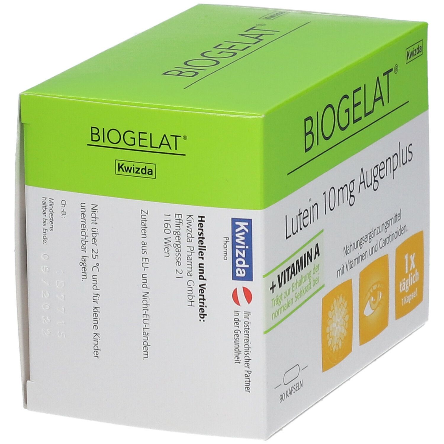 BIOGELAT® Lutein 10 mg Augenplus