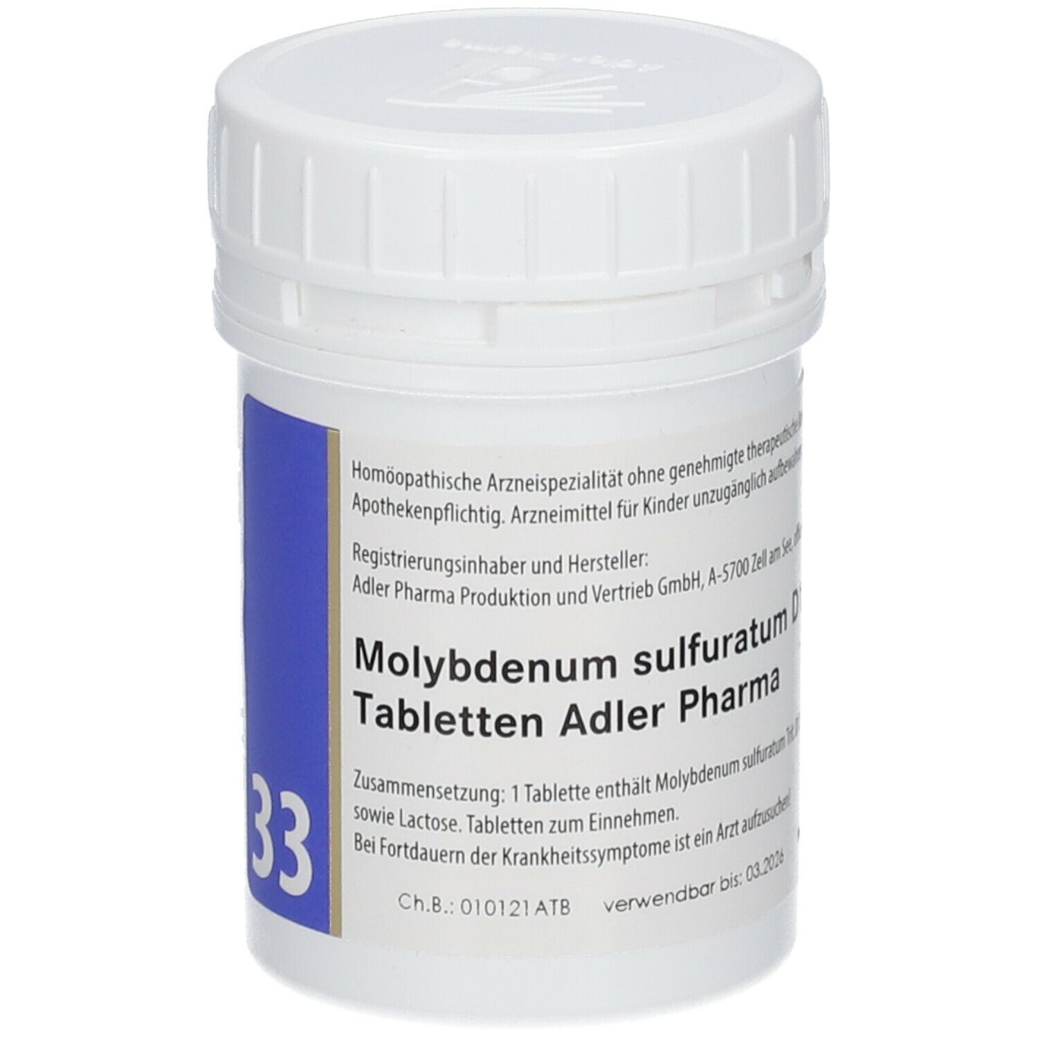 Adler Schüssler Salze Nr. 33 Molybdenum sulfuratum D12
