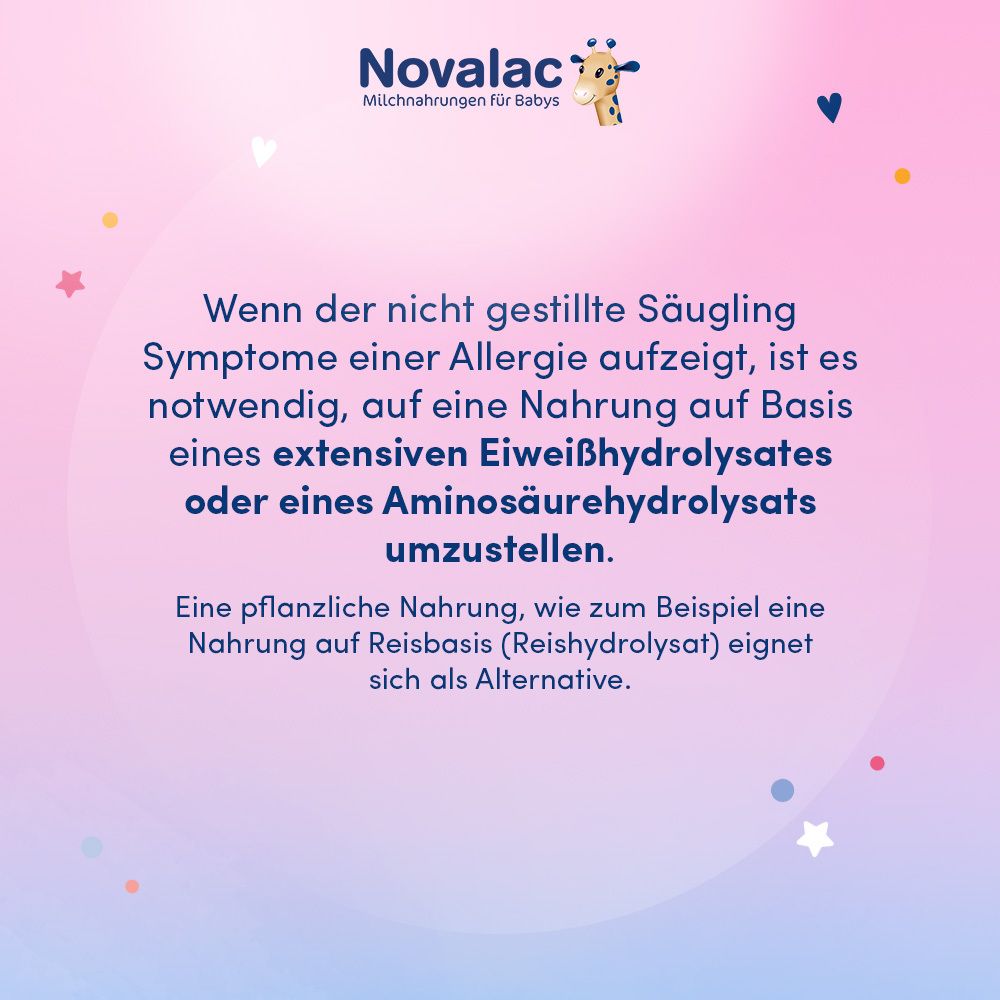 Novalac Aminova Spezialnahrung von Geburt an