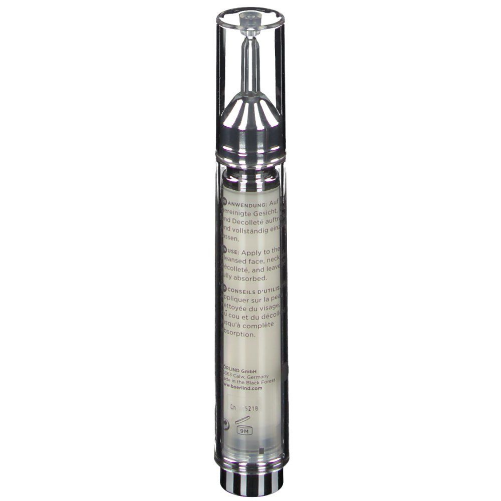 BÖRLIND Anti-Aging Revitalizer. Flakon mit Text und silberfarbenem Verschluss.