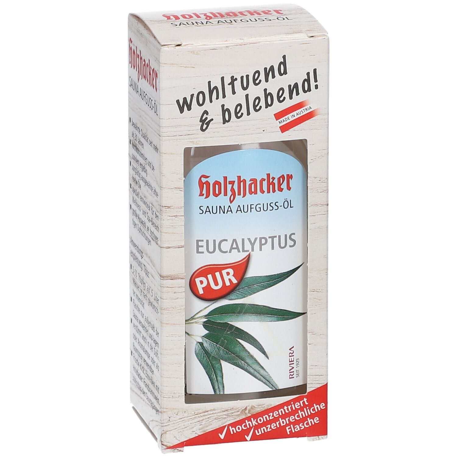 Holzacker Sauna Aufguss-Öl Eucalyptus pur