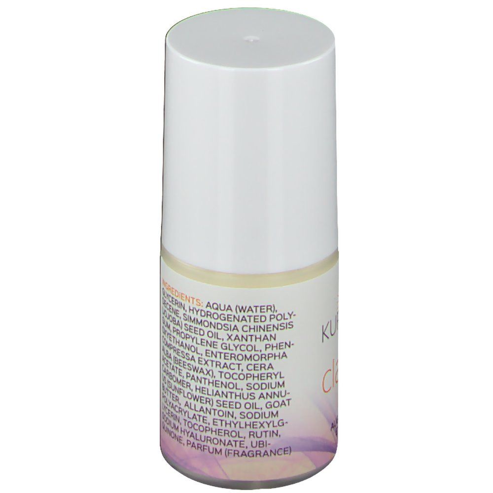 KURLAND classic Eye Gel Cream. Rückseite der Tube. Text: Ingredients. Made in Germany. 30 ml.