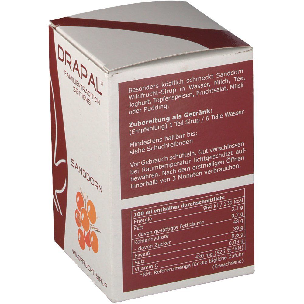 Drapal Sanddorn Zucker 1 450G 450 g Sirup