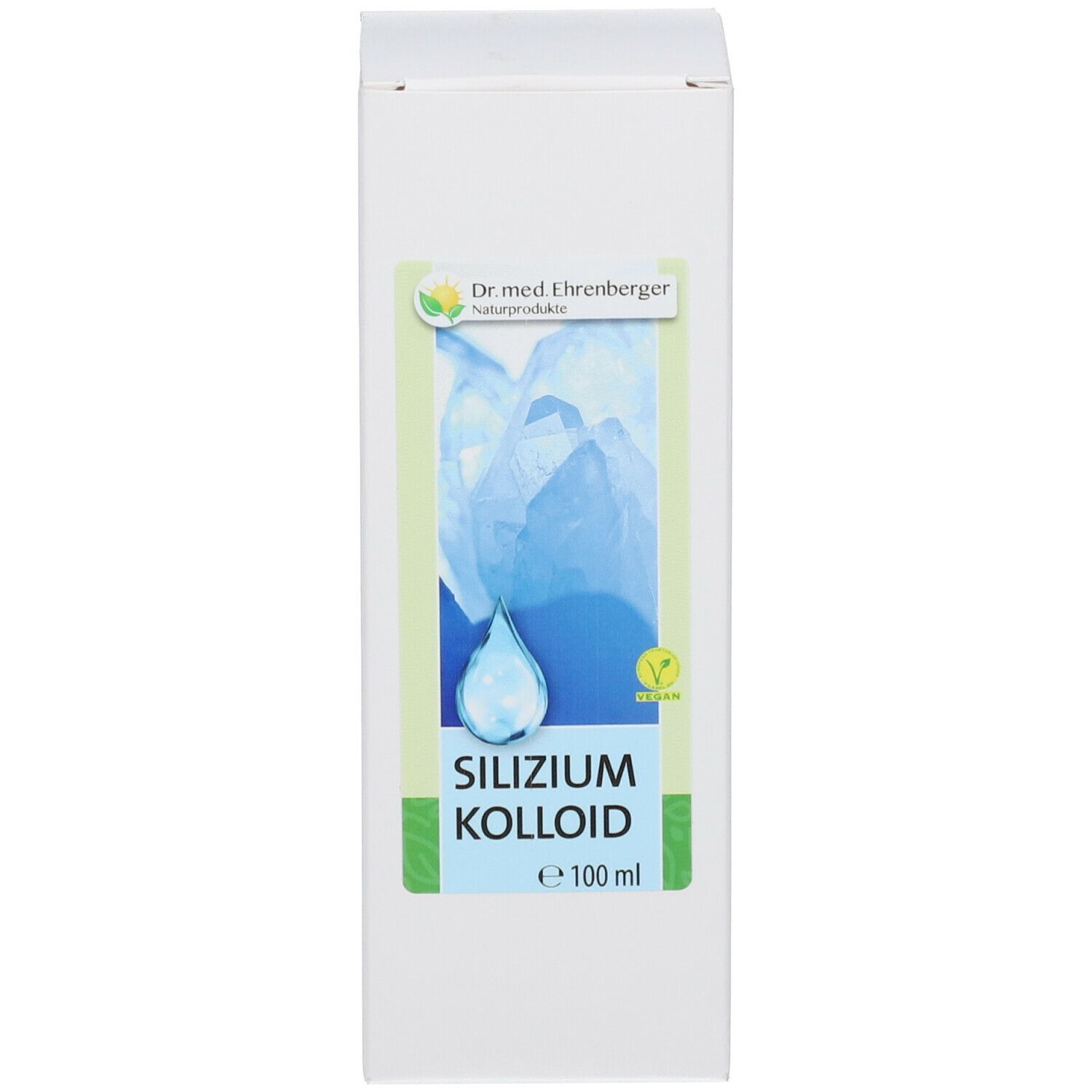 Karton mit Produktnamen und Logo.